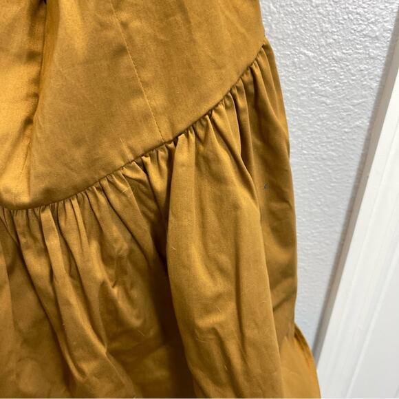 Anthropologie Maeve Drop Wrap Mini Dress Brown Backless - Picture 5 of 10